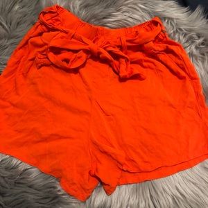 High Waist Linen Shorts